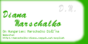 diana marschalko business card